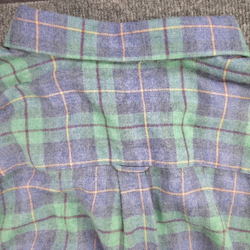 IZOD Mens 3XLT Blue Green Stratton Flannel Shirt Big & Tall Plaid Button Up NWT - Picture 6 of 9